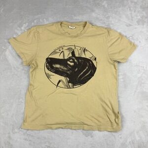 Filson Graphic T-Shirt Mens Large Tan Hunting Dog Lab Outdoor Nature USA Made